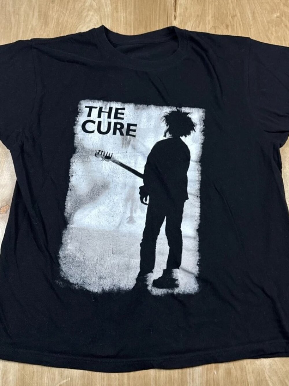 The Cure Boys Don't Cry Graphic T-Shirt Black Robert Smith Band Tee Mens Medium